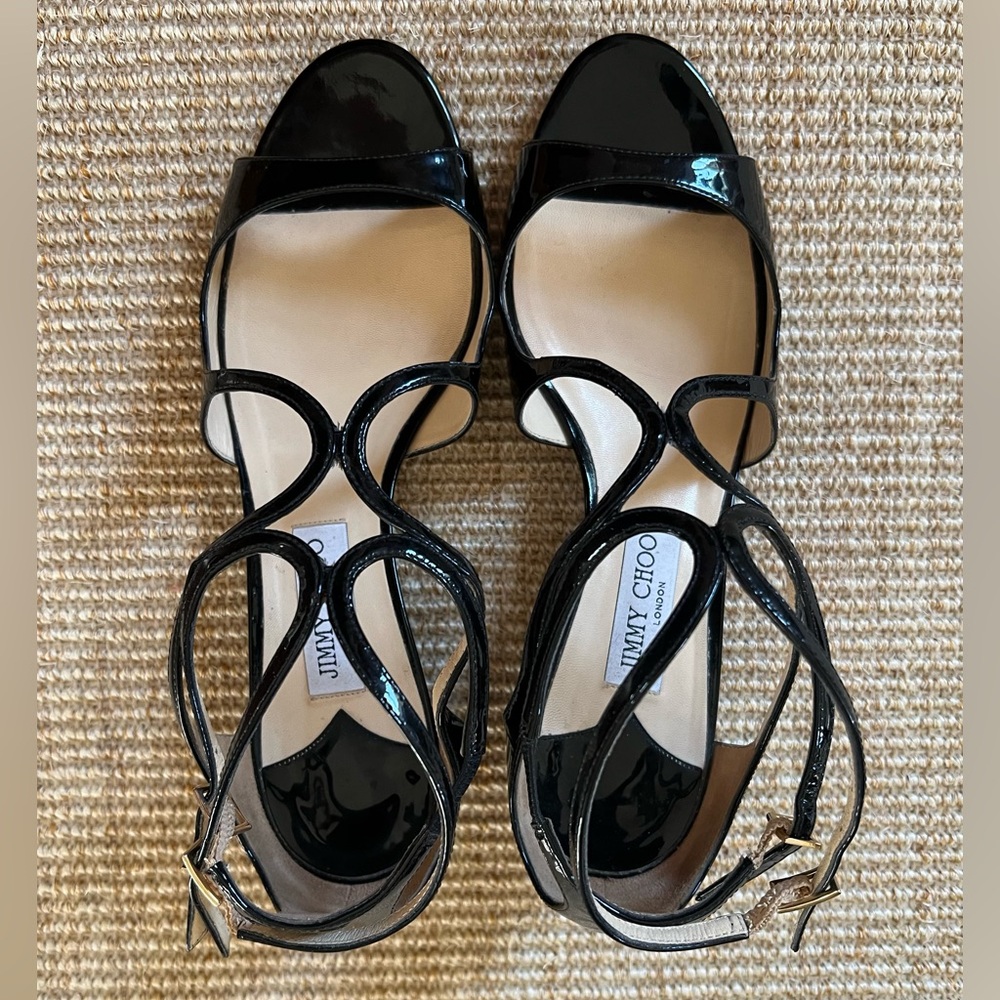 Jimmy Choo patent leather sandals/heels